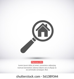 Magnifier house  icon