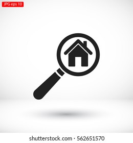 Magnifier house  icon