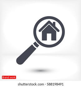 Magnifier house  icon