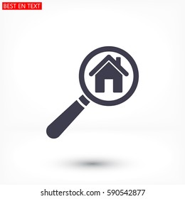 Magnifier house  icon