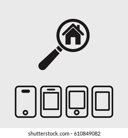 Magnifier house  icon
