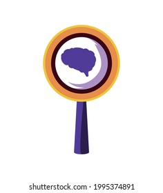 magnifier human brain isolated design