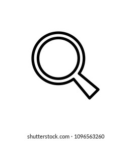 magnifier icon. Element of navigation for mobile concept and web apps. Thin line magnifier icon can be used for web and mobile on white background