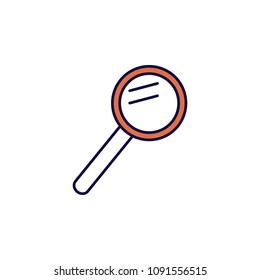 magnifier icon. Element of simple colored web icon for mobile concept and web apps. Isolated magnifier icon can be used for web and mobile. Premium icon on white background