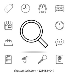 magnifier icon. Element of simple icon for websites, web design, mobile app, info graphics. Thin line icon for website design and development, app development on white background