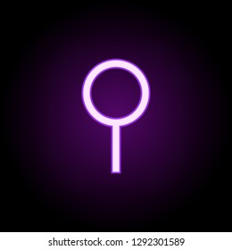 magnifier icon. Elements of web in neon style icons. Simple icon for websites, web design, mobile app, info graphics