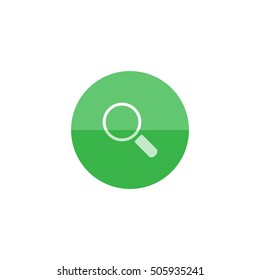 Magnifier icon in flat color circle style. Zoom explore find locate