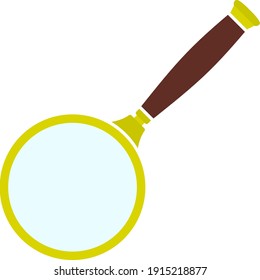 Magnifier Icon. Flat Color Design. Vector Illustration.