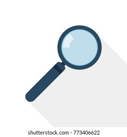 Magnifier Icon Flat Design Vector Illustration Stock Vector (Royalty ...