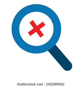 magnifier icon. flat illustration of magnifier vector icon for web
