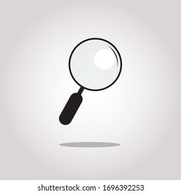 Magnifier icon. Flat illustration of magnifier vector icon for web