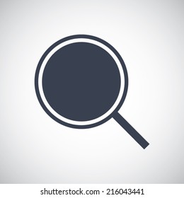 Magnifier icon in flat style