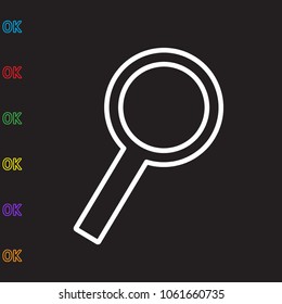 magnifier, icon illustration