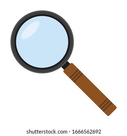 Magnifier icon isolated on white background. Vector illustration