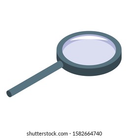 Magnifier icon. Isometric of magnifier vector icon for web design isolated on white background
