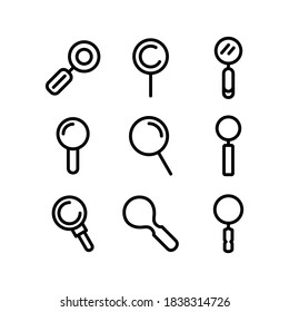 magnifier icon or logo isolated sign symbol vector illustration - Collection of high quality black style vector icons
