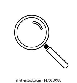 Magnifier Icon. Logo template. Vector illustration EPS10.  Zoom tool with black handle