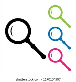 Magnifier Icon, Magnify Glass, Lens Icon Vector Art Illustration