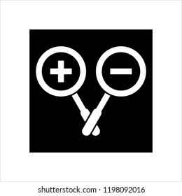 Magnifier Icon, Magnify Glass, Lens Icon Vector Art Illustration