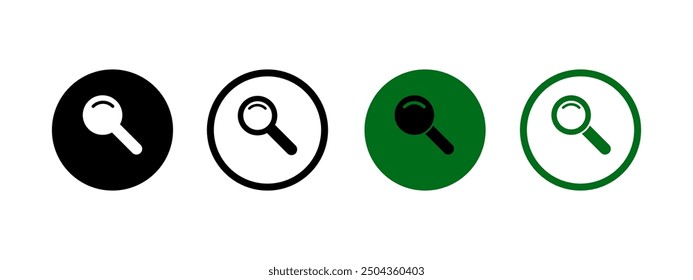magnifier icon. magnifying glass in flat style - stock vector.	