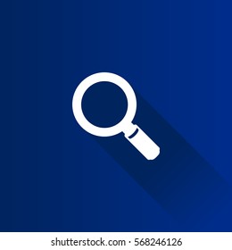 Magnifier icon in Metro user interface color style. Zoom explore find locate