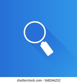 Magnifier icon in Metro user interface color style. Zoom explore find locate