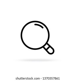 Magnifier icon. Minimal thin line design. Vector outline icons.
