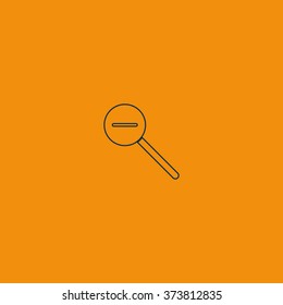 Magnifier icon with minus sign. Zoom out.