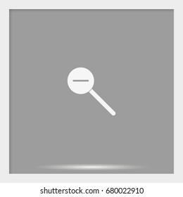 Magnifier icon with minus sign. Zoom out.
