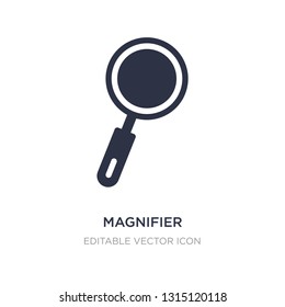 magnifier icon on white background. Simple element illustration from Tools and utensils concept. magnifier icon symbol design.