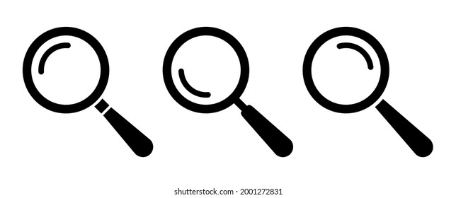magnifier icon on white background