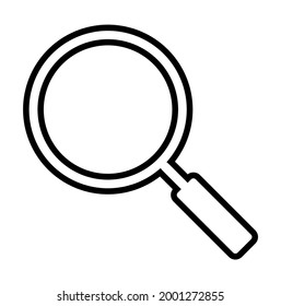 magnifier icon on white background