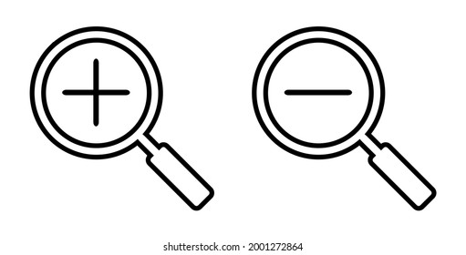 magnifier icon on white background