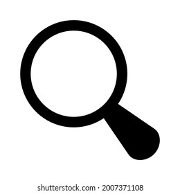 Lupe-Symbol auf weißem Hintergrund