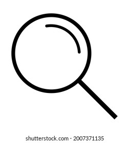 magnifier icon on white background