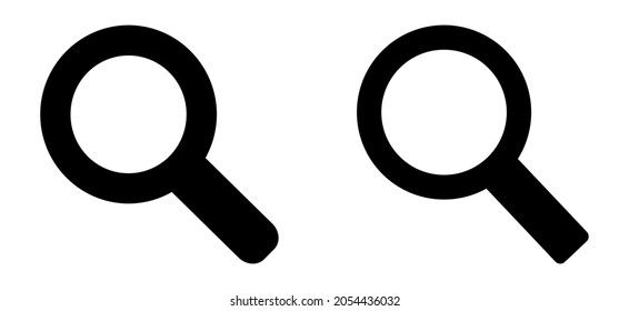 magnifier icon on white background