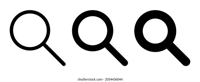 magnifier icon on white background