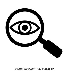 magnifier icon on white background