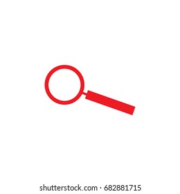 Magnifier icon on the white background