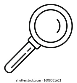 Magnifier icon. Outline magnifier vector icon for web design isolated on white background