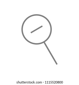 Magnifier icon. Removal icon.