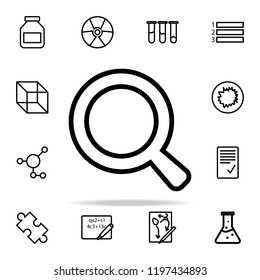 magnifier icon. Science icons universal set for web and mobile