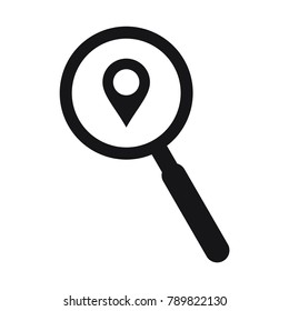 magnifier icon, search icon, flat design best vector magnifier illustration