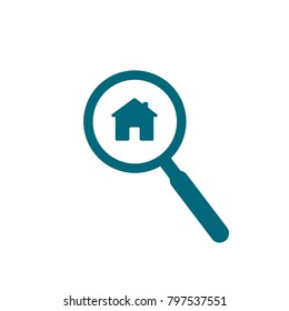 magnifier icon, search icon, home search vector icon 
