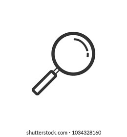 Magnifier icon. Search icon, sign. Vector Illustration on the white background.