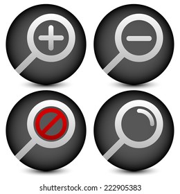 Magnifier icon set