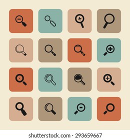 magnifier icon set