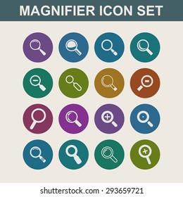 magnifier icon set