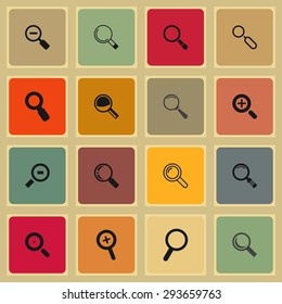 magnifier icon set