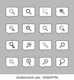magnifier icon set
